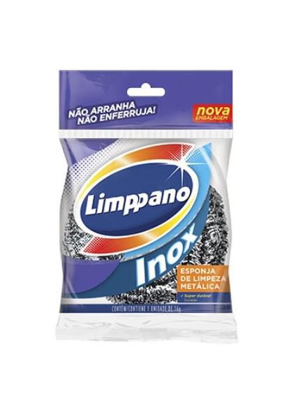 Esponja de limpeza metálica - aço inox limppano