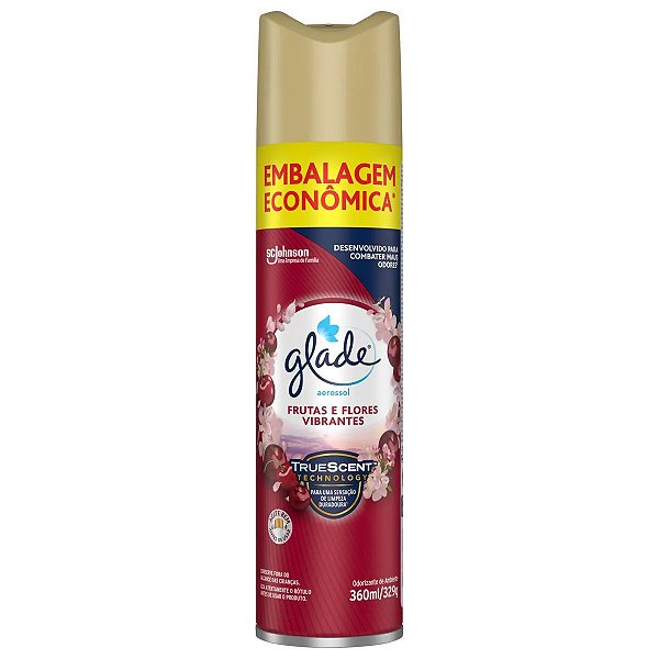 Purificador de ar glade aero frutas e flores vibrantes 360ml