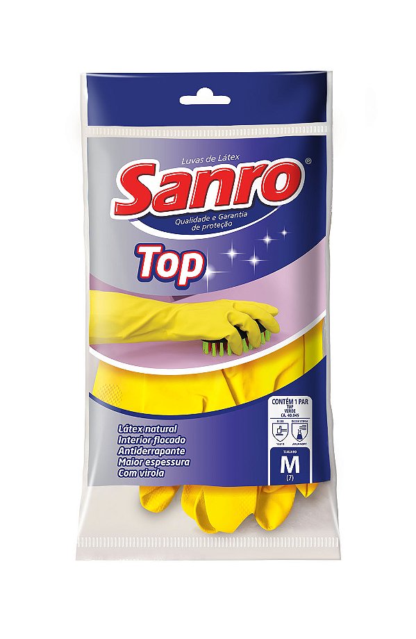 Luva top amarela Sanro M