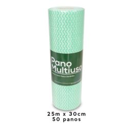 Pano multiuso SLIM 30cm x 25m - 50 panos picotado NOBRE verde