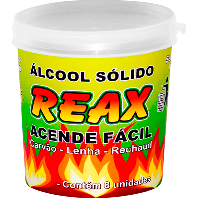 Reax acende facil - alcool solido p/ churrasqueira