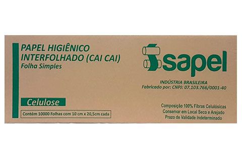 Papel higienico cai cai Fl simples c/10000 Isapel