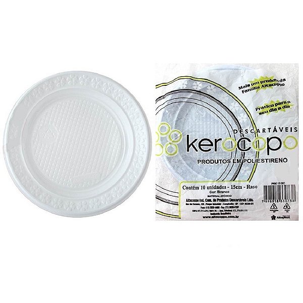 PRATO RASO KEROCOPO COM 10 BRANCO