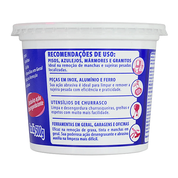Sabao pasta Cristal rosa 500g