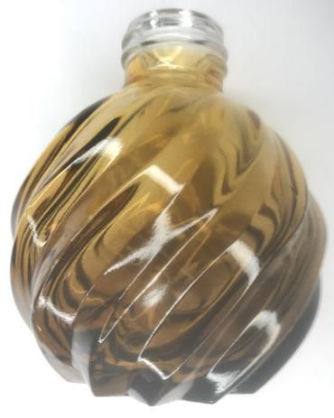 Vidro bola espiral 270ml marrom (sem válvula)