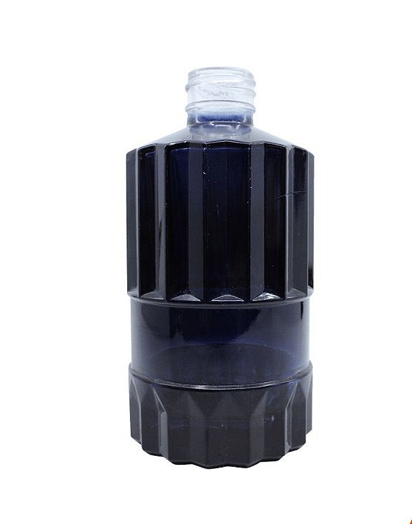 Vidro cilindro lapidado 260ml preto (sem válvula)