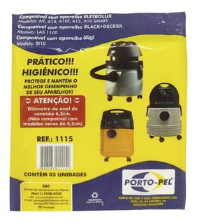 Saco aspirador agua e po wap bosch electrolux smart a 9 / a10 / a13 - 3 und (REF.1115)