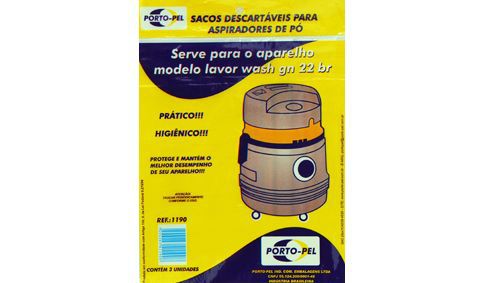 Saco aspirador lavor wash gn 22 br antigo - 3 und (REF.1290)