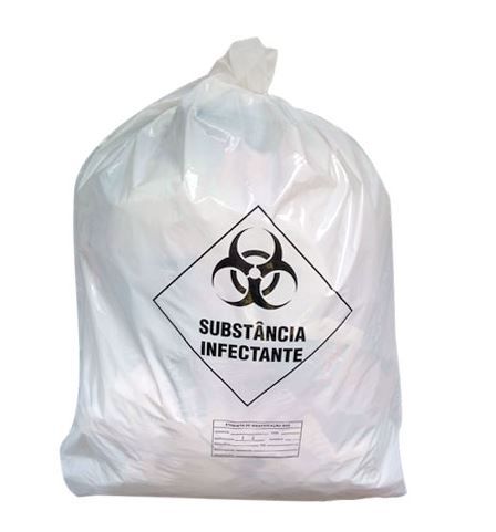 Saco plastico p/ lixo hospitalar 100L 75X105cm c/100unid (micra 06) - GOEDERT