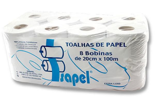 Toalha bobina 20x100x8 Extra luxo Isapel