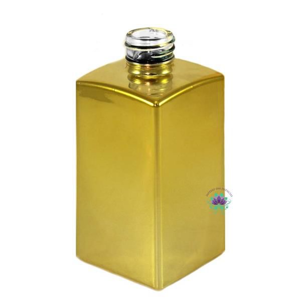 Vidro square 250ml ouro brilho