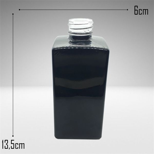 Vidro square 250ml preto