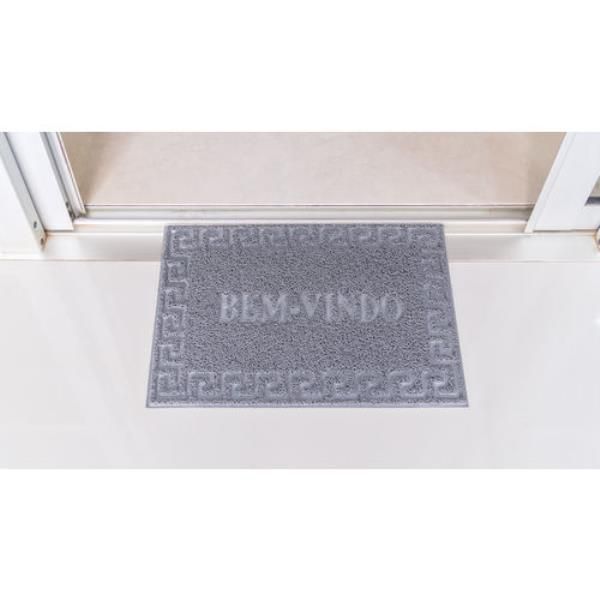 Tapete emborrachado Para Porta Bem Vindo 37x57 Nicobem Preto