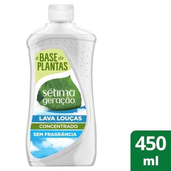 Detergente Lava Louça SETIMA GERACAO S/ FRAG BT 450ML.