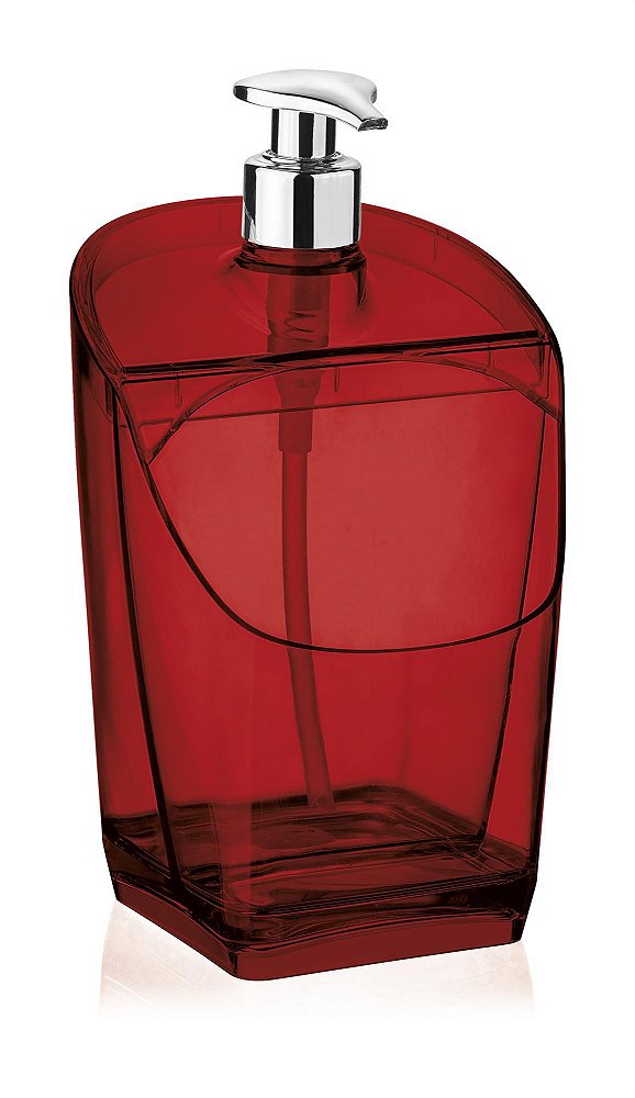PORTA DETERGENTE E BUCHA VERMELHO TRANSLUCIDO UZ