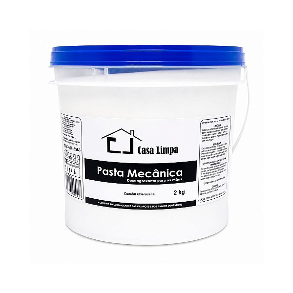 Pasta Mecanica Desengraxante para Mãos 2Kg Casa Limpa