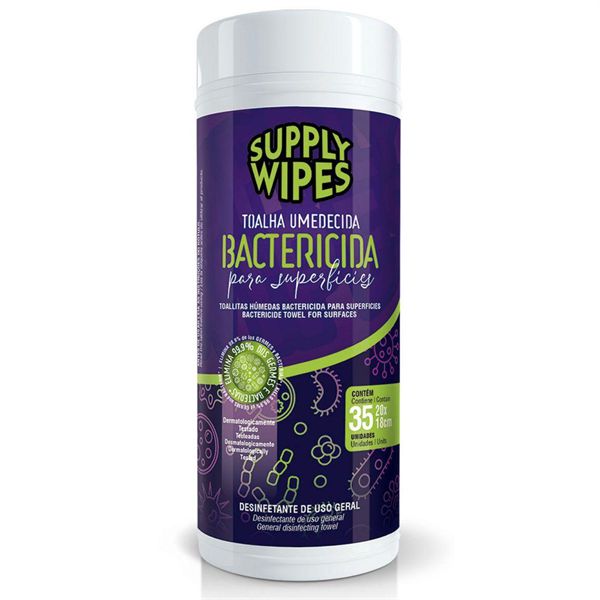 Lencos Umedecidos Supply Clean Bactericida 35 Unidades