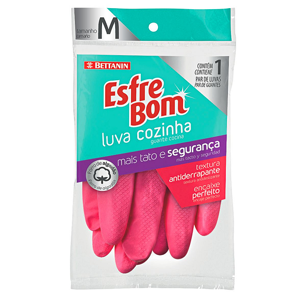 Esfrebom luva cozinha M latex