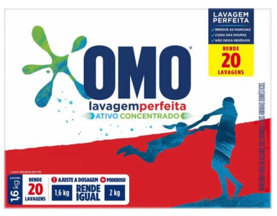 SABAO EM PO OMO 1.6 KG LAVAGEM PERFEITA