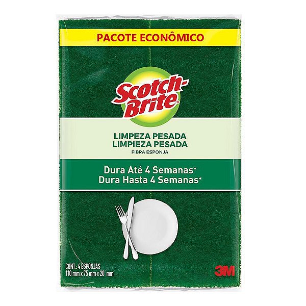 ESPONJA 3M SCOTCH BRITE MULTIUSO 4un