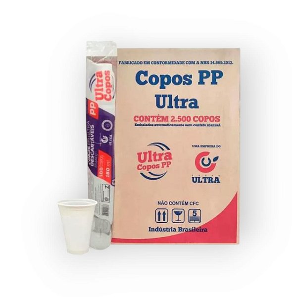 PCT COPO 180ML ULTRA PP C/ 100 UN BRANCO