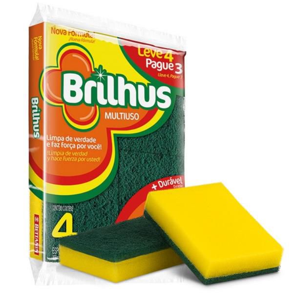 ESPONJA BRILHUS DUPLA FACE L4P3