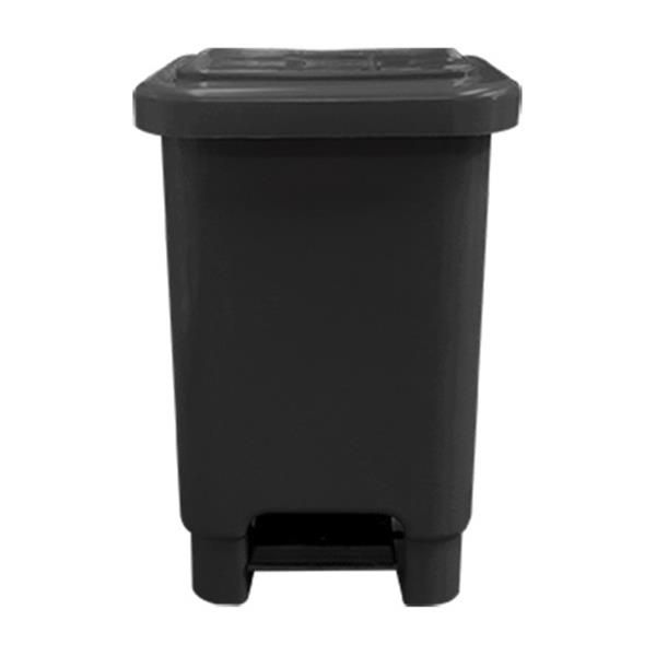 LIXEIRA RETANGULAR 25L C/ PEDAL PRETO LARPLASTICOS
