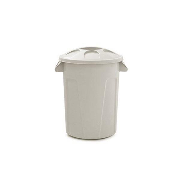 CESTO DE 60L C/ TAMPA BRANCO LARPLASTICOS