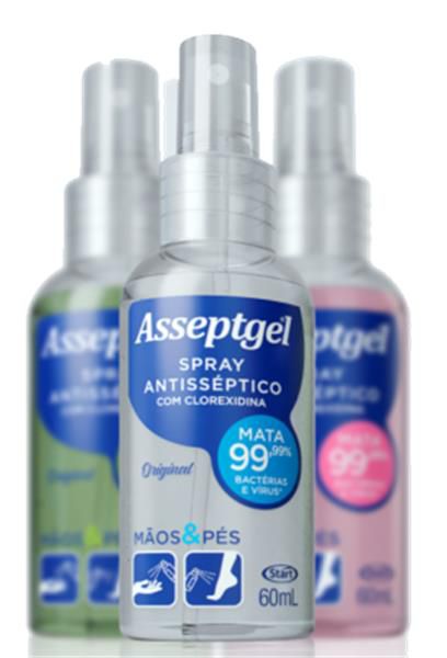 SPRAY ANTISSEPTICO ASSEPTGEL CLOREXIDINA PINK 60 ML