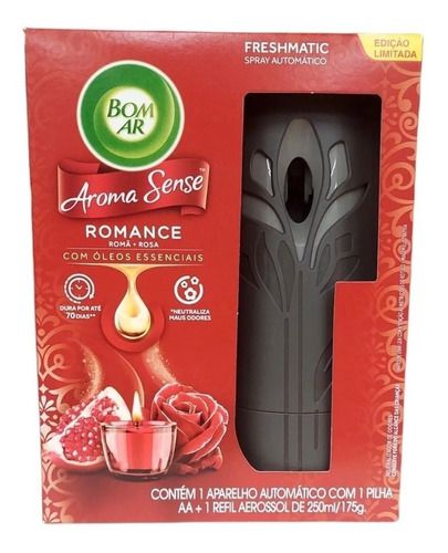 BOM AR FRESH AROMA SENSE ROMANCE APARELHO+REFIL 250ML