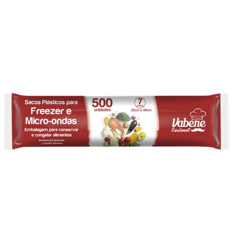 SACO BOBINA FREEZER 7L 500UN 33x40cm VABENE.