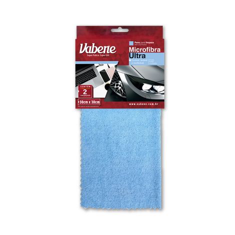 PANO DE MICROFIBRA 30X30 AZUL 2UN VABENE