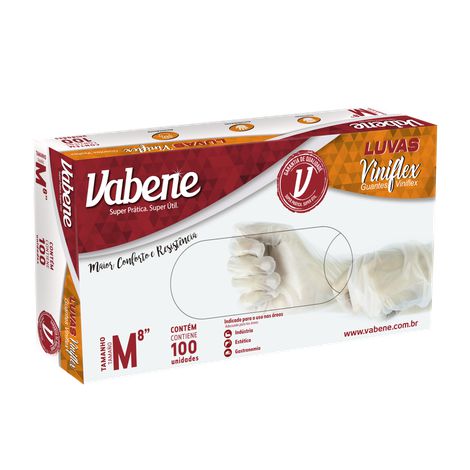 LUVA DESCARTAVEL VINIFLEX M 100UN VABENE