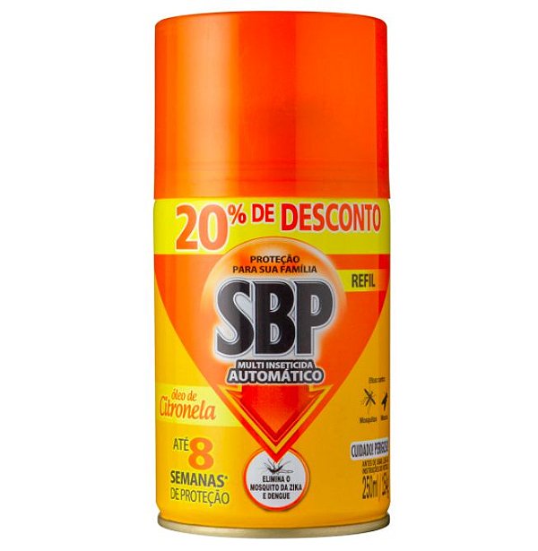 SBP Automático Multi Inseticida Citronela Refil 250ml