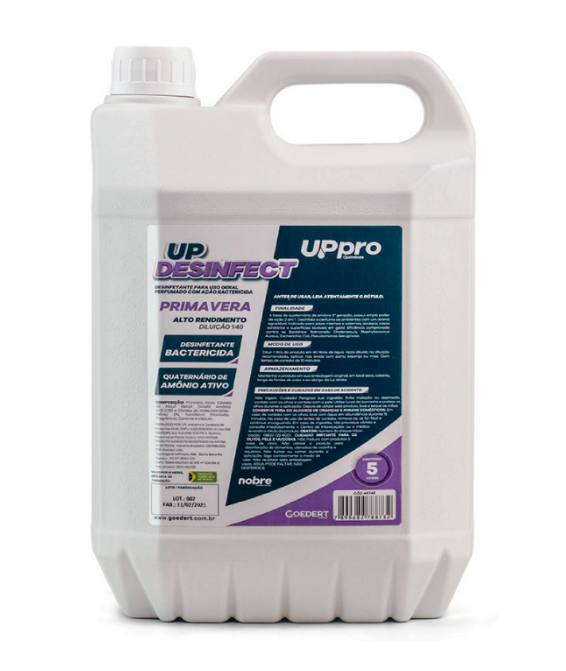 Desinfetante p/uso geral 5L (concentrado 1:40) Primavera UP DESINFECT UPPRO - NOBRE