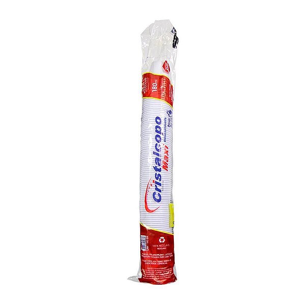 PCT COPO 180ML CRISTALCOPO MAXI PP C/ 100UN BCO