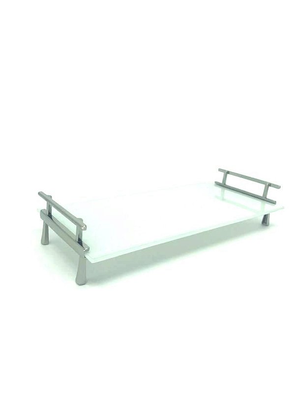BANDEJA DE VIDRO BRANCO PASSARELA 12X25
