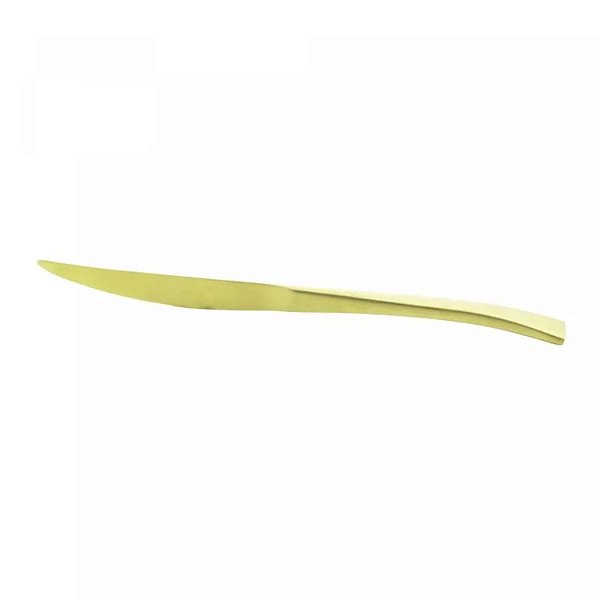 Kit 6 Facas Para Mesa De Aço Inox Berna Champanhe Fosco - Wolff