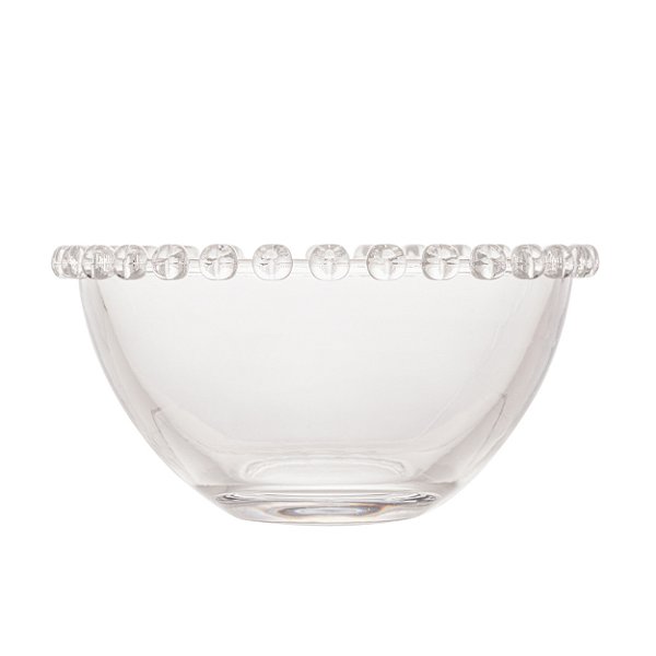 Bowl Redondo De Cristal Borda Coração 13cm X 6,5cm Lyor