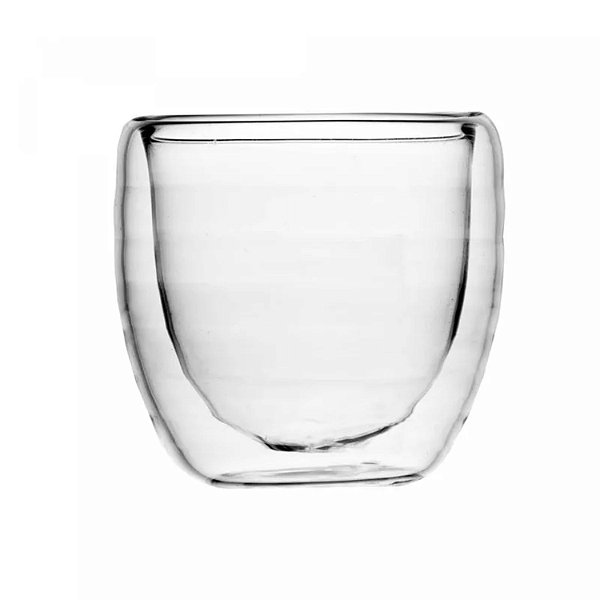 Cj 2 Copos De Café De Vidro Borossilicato Gomos 80ml - Wolff