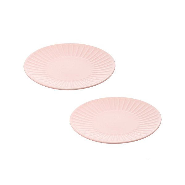 Jogo 2 Pratos Para Sobremesa De Cerâmica Colibri Rosa 19cm - Wolff