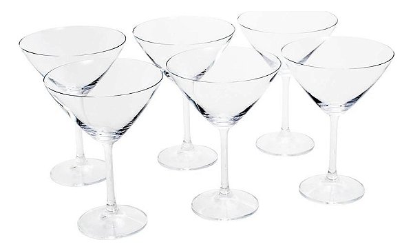 Conjunto  6 Taças Cristal Bohemia Cocktail 280ml - Rojemac