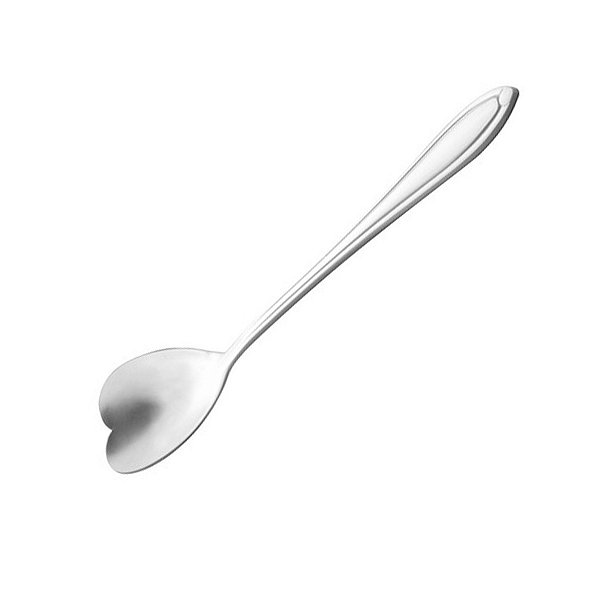 Conjunto 4 Colheres Aço Inox Para Chá Heart Prata Wolff