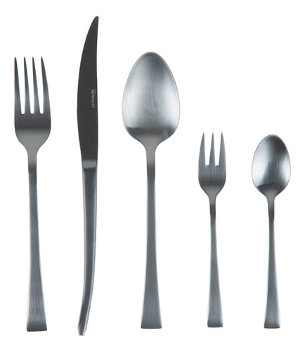 Faqueiro 30 Peças De Aço Inox Preto Fosco Berna - Wolff