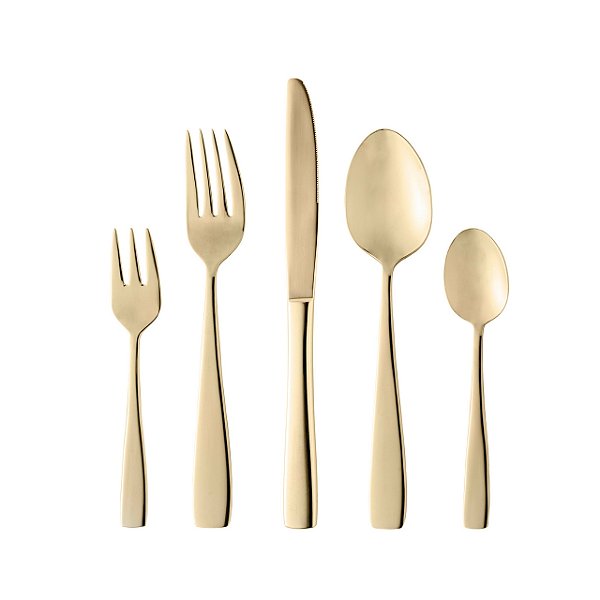 Faqueiro 30 Peças De Aço Inox Champanhe Fosco Pisa - Wolff