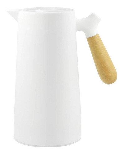 Garrafa Térmica Para Café Chá Cabo Madeira Nórdica 1l Branca - Wolff