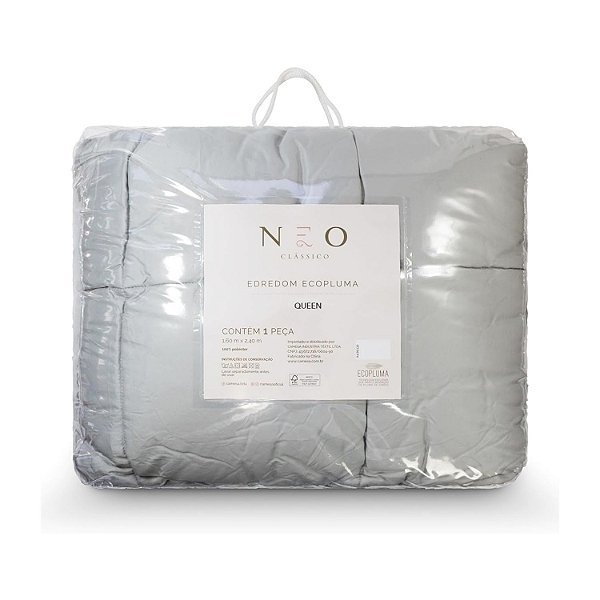 Edredom Ecopluca Toque Macio Queen 240x260cm Cinza - Camesa