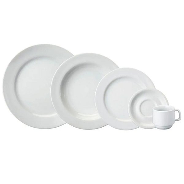 Serviço De Jantar E Chá Schmidt 20 Peças Porcelana - Cilindrica