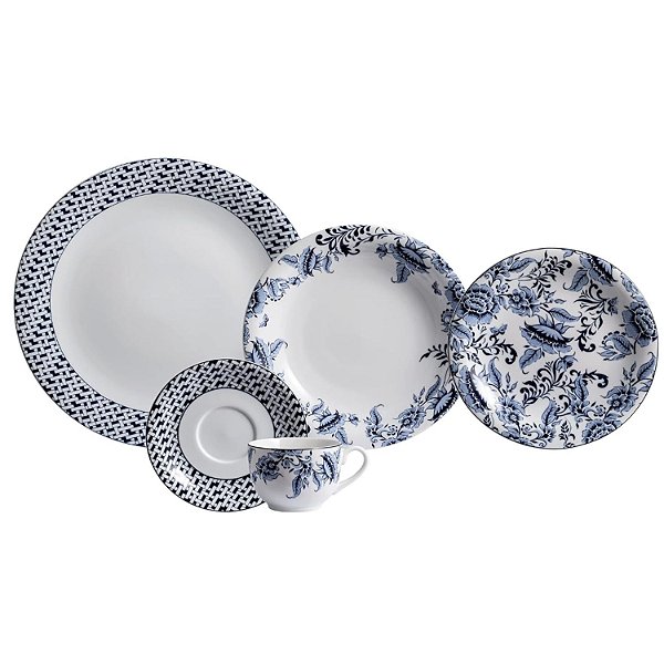 Serviço De Jantar E Chá Schmidt 30 Peças Porcelana - Tamandaré