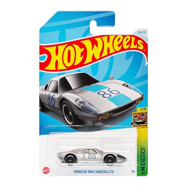 Carro Hot Wheels Porsche 904 Carrera GTS Prata 2024 Lote H HRY73 1/10